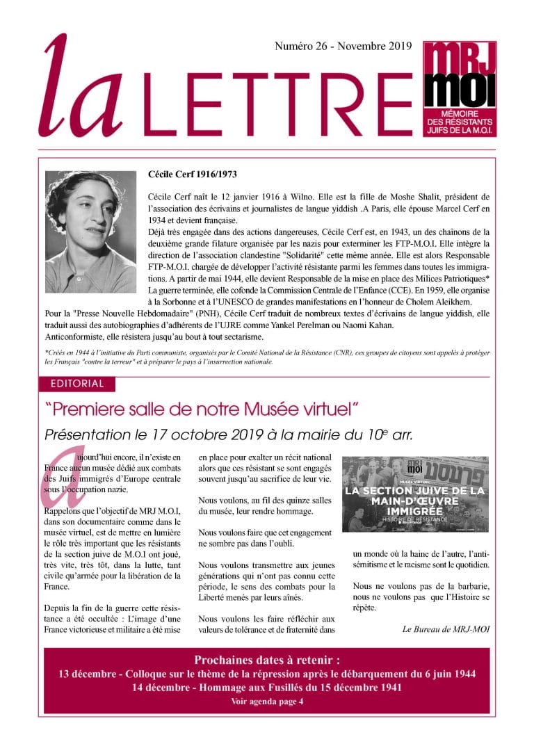 MRJ MOI : La Lettre 26